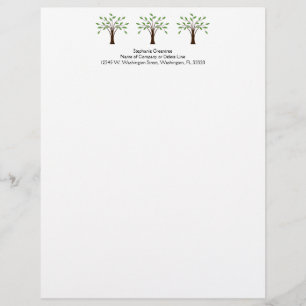 Tree of Life Simple Nature Genealogist Corporate Letterhead Design