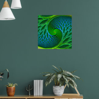Tree Of Life Spiral Fractal Poster