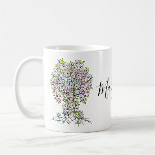 Tree Of Life - Spirals Leaves Fruits 1 Coffee Mug