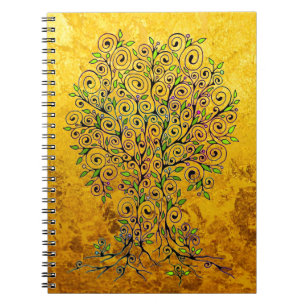 Tree Of Life - Spirals Leaves Fruits 1 Notebook
