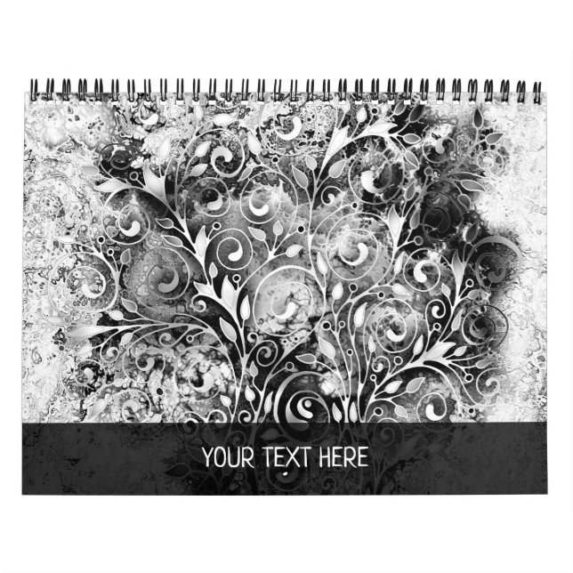 Tree Of Life - Spirals Leaves Grunge Style 1 Calendar (Cover)
