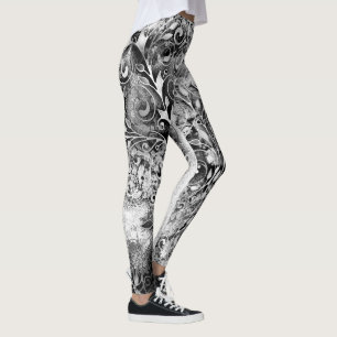 Tree Of Life - Spirals Leaves Grunge Style 1 Leggings