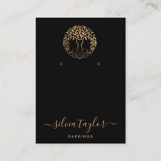 Tree of Life Spiritual Tree Organic Business Card (Front)