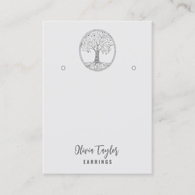 Tree of Life Spiritual Tree Organic Display Card (Front)
