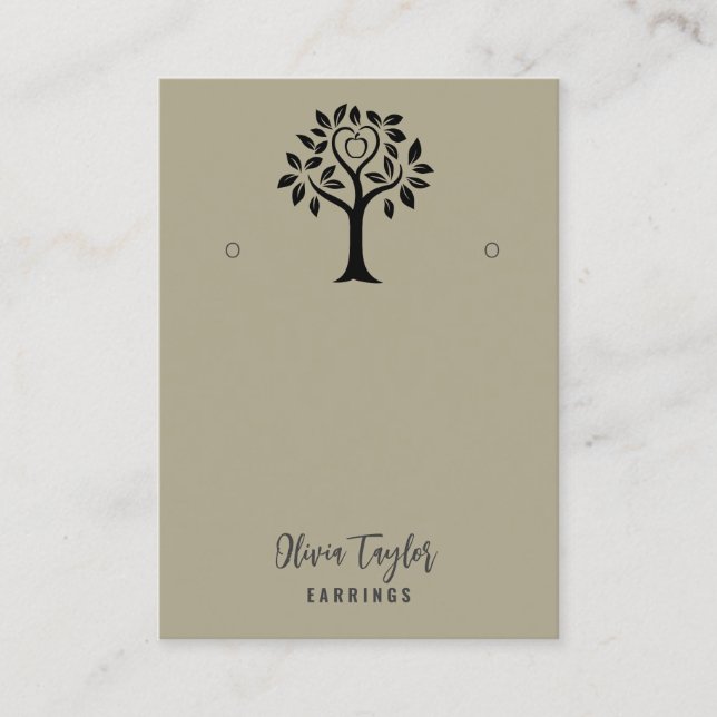 Tree of Life Spiritual Tree Organic Display Card (Front)