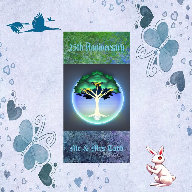 Tree Of Life Spirituality 25th Anniversary Party  Napkin (Tree Of Life Spirituality 25th Anniversary Party Paper Guest Towels)