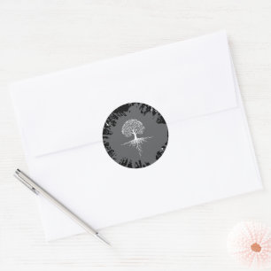 Tree of Life Splatter Round Sticker