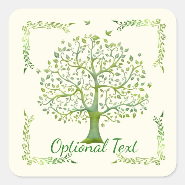 Tree of Life Square Sticker (Front)