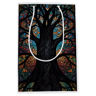 Tree Of Life Stained Glass Mosaic Art Medium Gift Bag