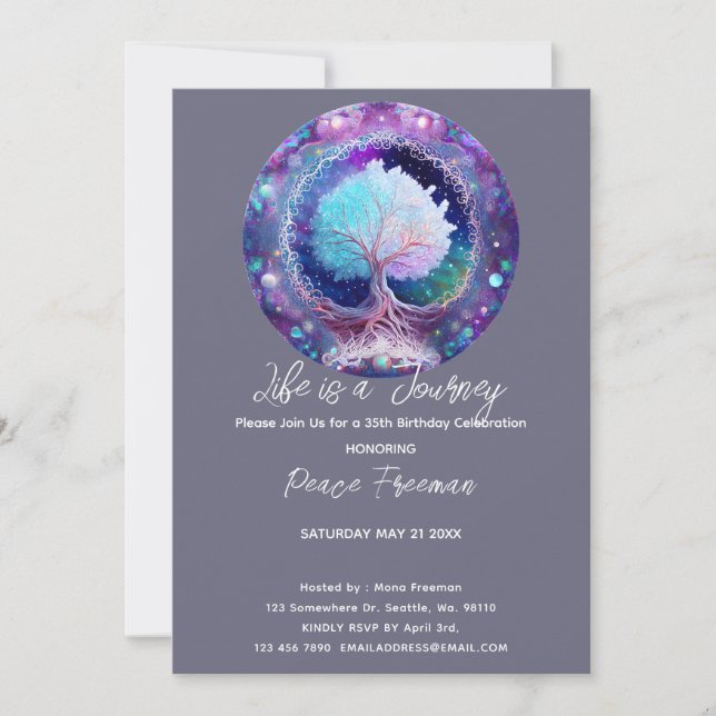 Tree of Life | Starry Night Invitation (Front)