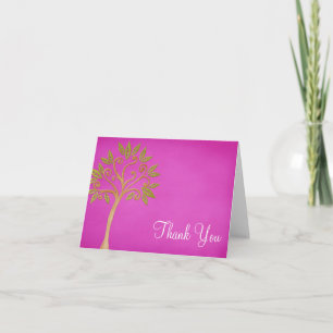 Tree of Life Swirls Pink Thank You