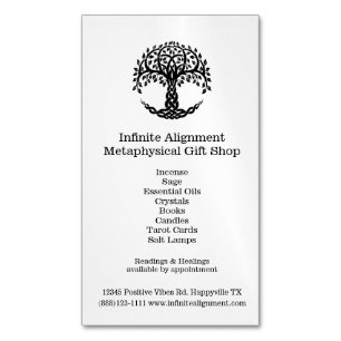 Tree of Life Symbol for Metaphysical Shop Business Magnetic Business Card