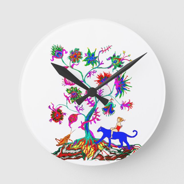 Tree of life T-Shirt Round Clock (Front)