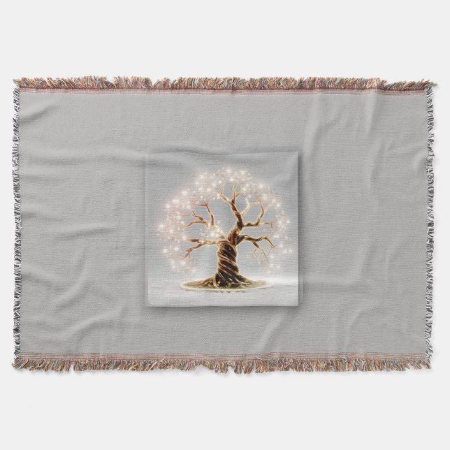 Tree of Life Throw Blanket – Soft Symbolic Comfort (Front)