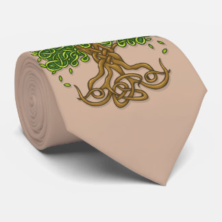 Tree of life Tie light brown
