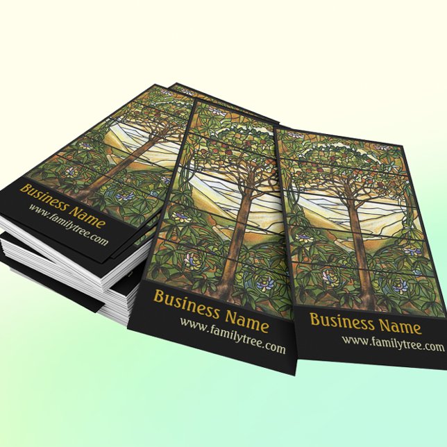 Tree of Life/Tiffany Stained Glass Window Business Card (Creator Uploaded)