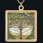 Tree of Life/Tiffany Stained Glass Window Gold Plated Necklace<br><div class="desc">Vintage Art.  Makes a meaningful,  loving gift for her for almost all occasion. Thanks for viewing.</div>