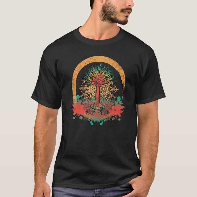 Tree of Life Viking Midgard Thor Walhalla Nordic w T-Shirt (Front)