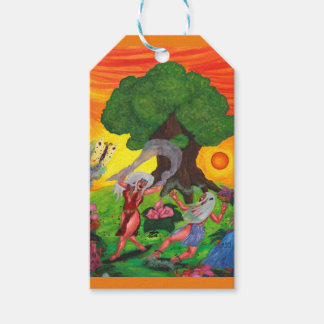 Tree of Life Watercolor Dance Joy Love Art Gift Tags