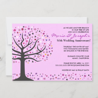 Tree of Life Wedding Anniversary Party Invitation