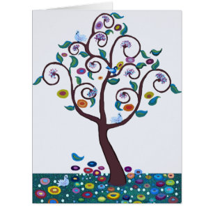 Tree of Life with birds and flowers