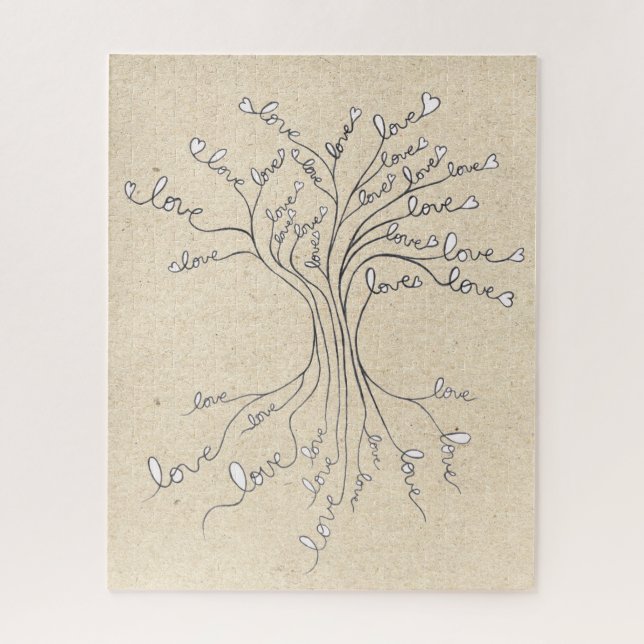  Tree of Life With Hearts Meaningful & Challenging Jigsaw Puzzle (Vertical)