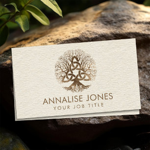 Tree of life with Triquetra Business Card