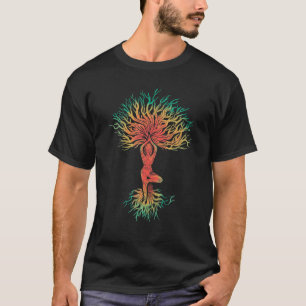 Tree Of Life With Woman Yoga Tee Chakra Haka Yoga