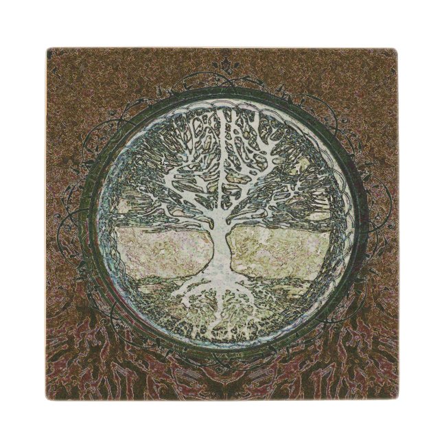 Tree of Life Wood Coaster (Front)