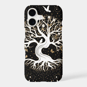 Tree of Life - Yggdrasil - black white and gold