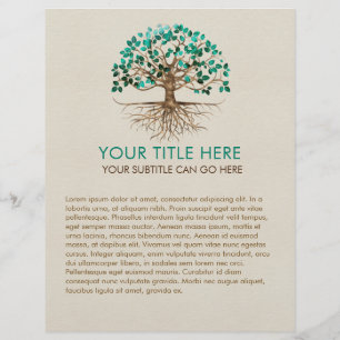 Tree of life - Yggdrasil - Malachite Leaves Flyer
