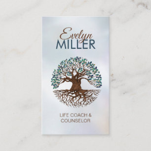 Tree of life - Yggdrasil - Marble Leaves Business  Card