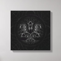 Tree of life -Yggdrasil with ravens