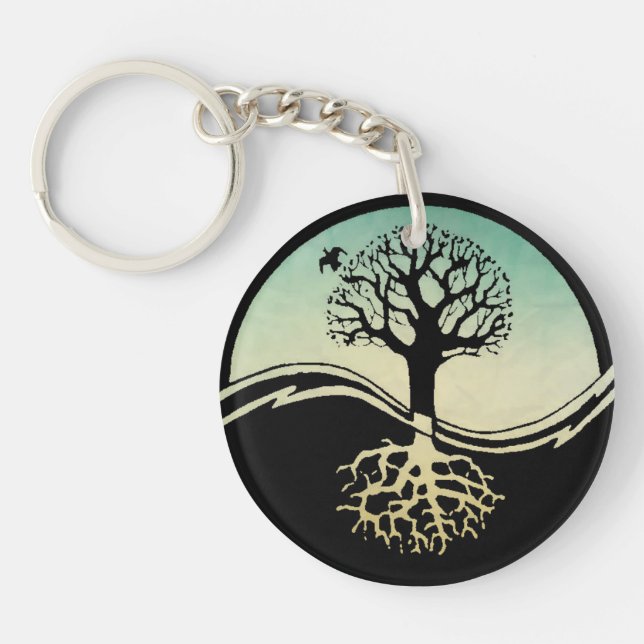 Tree of Life Yin Yang Key Ring (Front)