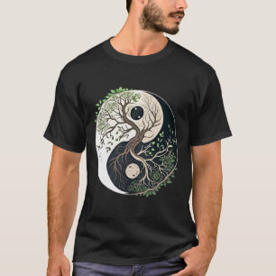 Tree Of Life Yin Yang Yoga Nature Lance Art  T-Shirt