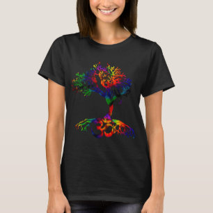 Tree of Life Yoga Aum Om Ohm Symbol Tie Dye T-Shirt