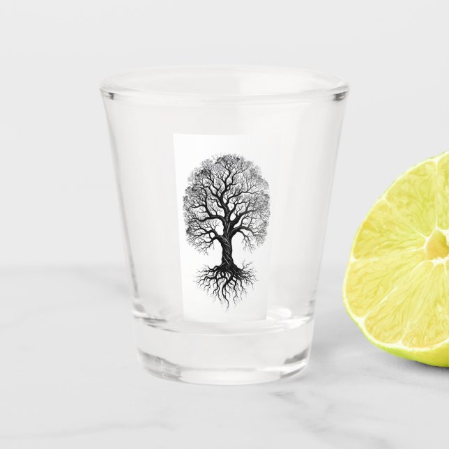 Tree of Life Zen Shot Glass (Front)
