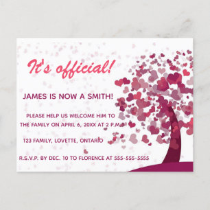 Tree of Love Adoption Celebration Invitation Postcard