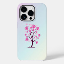Tree of Love Tree of Hearts Pink Pastel Watercolor