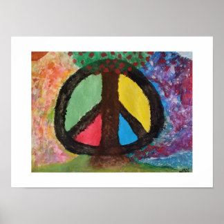 Tree of Peace Abstract Painting Print