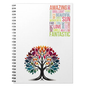 Tree of Positive Vibes Notebook
