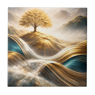 Tree of Serenity, a breathtaking fusion of nature. Tile