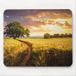 Tree on meadow mouse pad