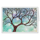 Tree on Vellum with Watercolor Background