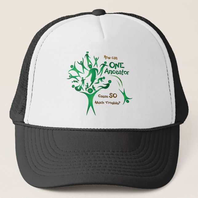 Tree One Ancestor Trucker Hat (Front)