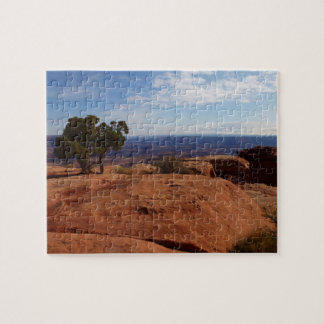 Tree Out of Red Rocks at Canyonlands National Park Jigsaw Puzzle