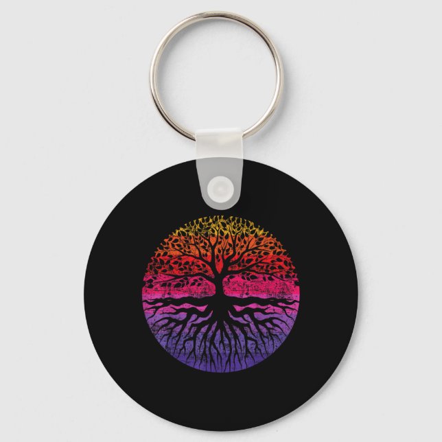 Tree Outdoor Leaves Wildlife Forest Nature Key Ring (Front)