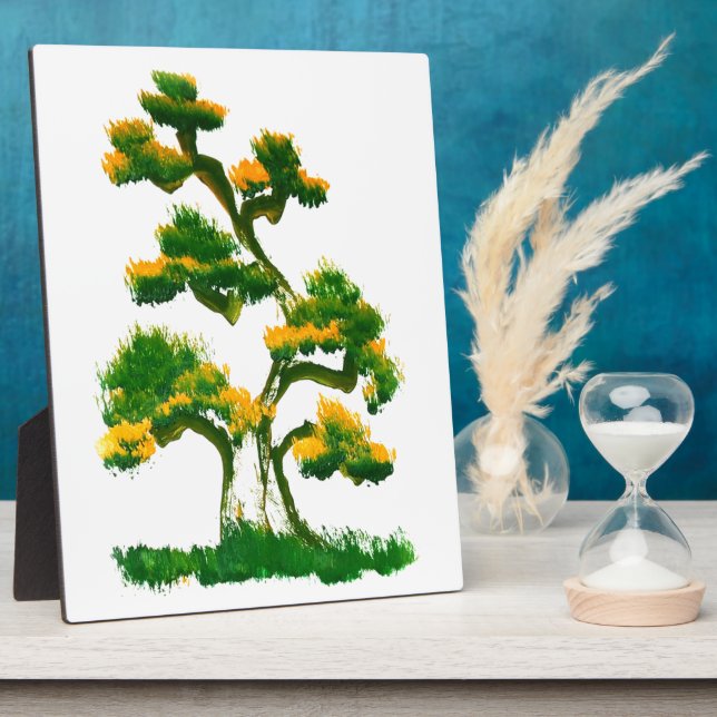 Tree Painting by Elephant Plaque (Side)