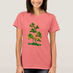 Tree Painting by Elephant T-Shirt