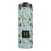 Tree Pattern Forest Woodland | Thermal Tumbler